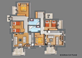 Sarıçetin Apt. 2 bodrum kat plan